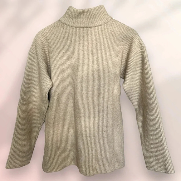Agnes B. Homme Paris Ribbed Wool Blend Sweater - Picture 2 of 10